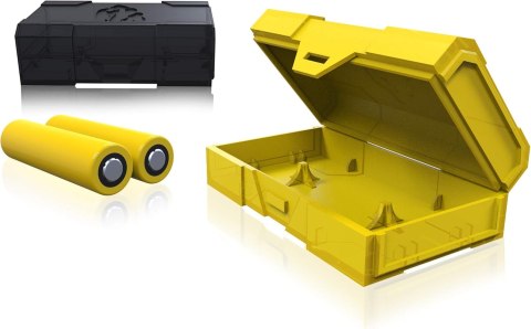 2x ETUI ORGANIZER PUDEŁKO BATERIE 18650 4szt ŻÓŁTE LOGO GORYLA ZAMYKANE 2x ETUI ORGANIZER PUDEŁKO BATERIE 18650 4szt ŻÓŁTE LOGO GORYLA ZAMYKANE