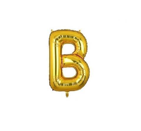 DUŻY BALON FOLIOWY NA ROCZNICĘ URODZINY IMPREZĘ LITERA B ZŁOTY 40CM DUŻY BALON FOLIOWY NA ROCZNICĘ URODZINY IMPREZĘ LITERA B ZŁOTY 40CM