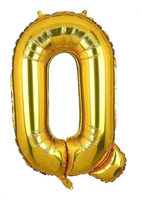 DUŻY BALON FOLIOWY NA ROCZNICĘ URODZINY IMPREZĘ LITERA Q ZŁOTY 40CM DUŻY BALON FOLIOWY NA ROCZNICĘ URODZINY IMPREZĘ LITERA Q ZŁOTY 40CM