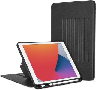 ETUI APPLE IPAD 10.2" 8 GEN. 2020 / 7 GEN. 2019 CZARNE PODSTAWKA ZAMYKANE