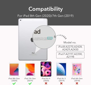 ETUI APPLE IPAD 10.2" 8 GEN. 2020 / 7 GEN. 2019 CZARNE PODSTAWKA ZAMYKANE