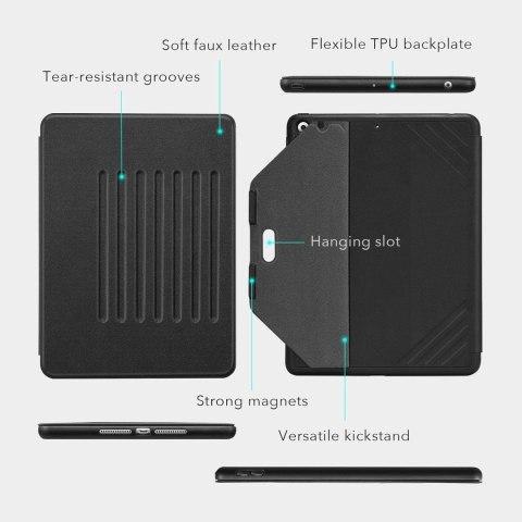 ETUI APPLE IPAD 10.2" 8 GEN. 2020 / 7 GEN. 2019 CZARNE PODSTAWKA ZAMYKANE ETUI APPLE IPAD 10.2" 8 GEN. 2020 / 7 GEN. 2019 CZARNE PODSTAWKA ZAMYKANE