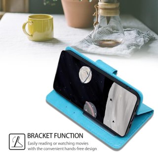 ETUI APPLE IPHONE 11 MORSKI NIEBIESKI ZAMYKANE Z KLAPKĄ OCHRONNE +SMYCZ