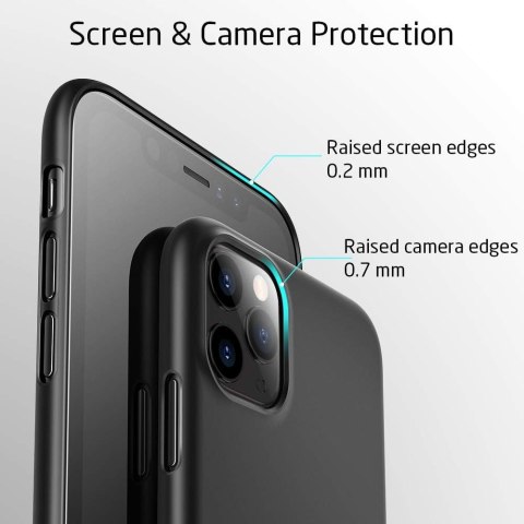 ETUI APPLE IPHONE 11 PRO CZARNE PLECKI WYSOKA OCHRONA TWARDE WYTRZYMAŁE