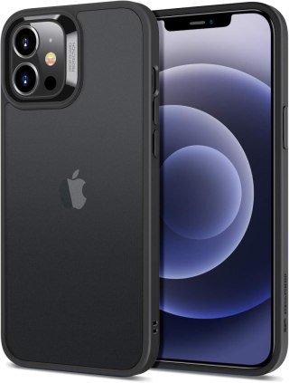 ETUI APPLE IPHONE 12 MINI PÓŁTRANSPARENTNE CZARNA RAMKA MATOWE SOLIDNE