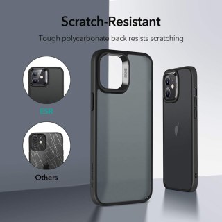 ETUI APPLE IPHONE 12 MINI PÓŁTRANSPARENTNE CZARNA RAMKA MATOWE SOLIDNE