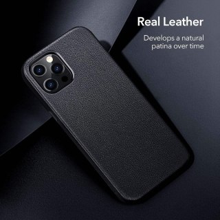 ETUI APPLE IPHONE 12 PRO MAX CZARNE IMITACJA SKÓRY PLECKI OCHRONNE SOLIDNE