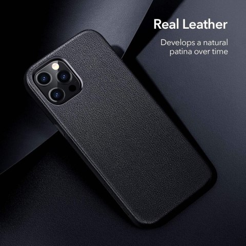 ETUI APPLE IPHONE 12 PRO MAX CZARNE IMITACJA SKÓRY PLECKI OCHRONNE SOLIDNE