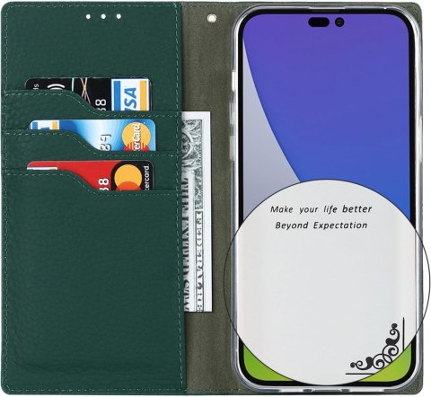 ETUI APPLE IPHONE 13 PRO BUTELKOWA ZIELEŃ IMITACJA SKÓRY ZAMYKANE Z KLAPKĄ ETUI APPLE IPHONE 13 PRO BUTELKOWA ZIELEŃ IMITACJA SKÓRY ZAMYKANE Z KLAPKĄ