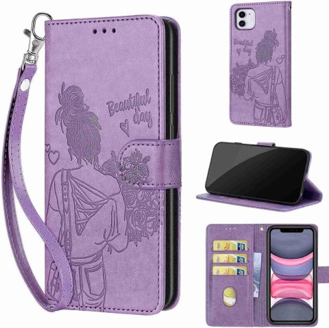 ETUI APPLE IPHONE 14 PRO MAX FIOLETOWE ZAMYKANE Z KLAPKĄ DZIEWCZYNA NAPIS ETUI APPLE IPHONE 14 PRO MAX FIOLETOWE ZAMYKANE Z KLAPKĄ DZIEWCZYNA NAPIS