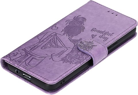 ETUI APPLE IPHONE 14 PRO MAX FIOLETOWE ZAMYKANE Z KLAPKĄ DZIEWCZYNA NAPIS ETUI APPLE IPHONE 14 PRO MAX FIOLETOWE ZAMYKANE Z KLAPKĄ DZIEWCZYNA NAPIS