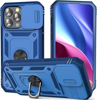 ETUI APPLE IPHONE 15 PRO MAX GRANATOWE PANCERNE PIERŚCIEŃ OCHRONA APARATU