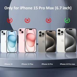 ETUI APPLE IPHONE 15 PRO MAX GRANATOWE PANCERNE PIERŚCIEŃ OCHRONA APARATU