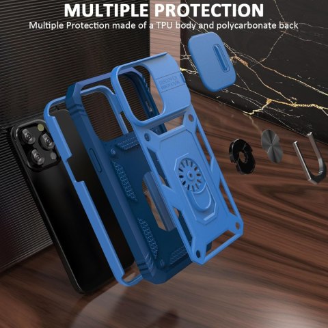 ETUI APPLE IPHONE 15 PRO MAX GRANATOWE PANCERNE PIERŚCIEŃ OCHRONA APARATU ETUI APPLE IPHONE 15 PRO MAX GRANATOWE PANCERNE PIERŚCIEŃ OCHRONA APARATU
