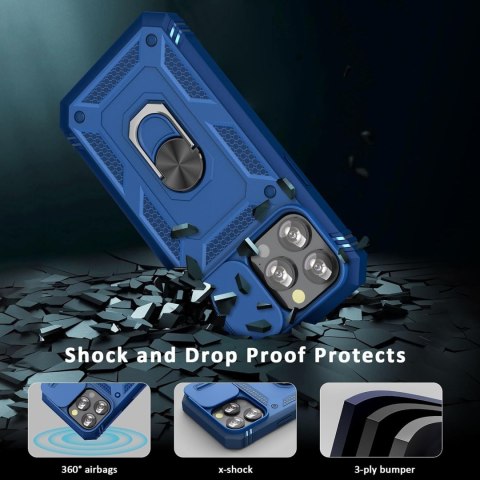 ETUI APPLE IPHONE 15 PRO MAX GRANATOWE PANCERNE PIERŚCIEŃ OCHRONA APARATU ETUI APPLE IPHONE 15 PRO MAX GRANATOWE PANCERNE PIERŚCIEŃ OCHRONA APARATU