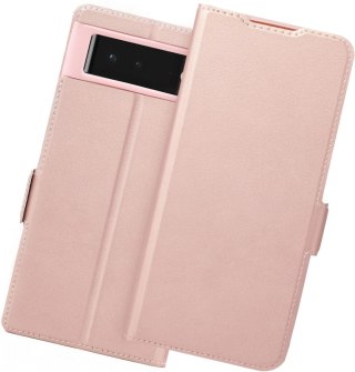 ETUI GOOGLE PIXEL 6 RÓŻOWE ELEGANCKIE ZAMYKANE Z KLAPKĄ MAGNETYCZNE