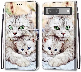 ETUI GOOGLE PIXEL 7 KOTKI SŁODKIE UROCZE JASNE WYSOKA OCHRONA SOLIDNE