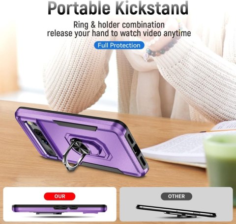 ETUI GOOGLE PIXEL 8 PRO FIOLETOWO CZARNE PANCERNE PIERŚCIEŃ WYTRZYMAŁE ETUI GOOGLE PIXEL 8 PRO FIOLETOWO CZARNE PANCERNE PIERŚCIEŃ WYTRZYMAŁE