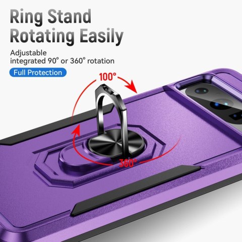 ETUI GOOGLE PIXEL 8 PRO FIOLETOWO CZARNE PANCERNE PIERŚCIEŃ WYTRZYMAŁE ETUI GOOGLE PIXEL 8 PRO FIOLETOWO CZARNE PANCERNE PIERŚCIEŃ WYTRZYMAŁE