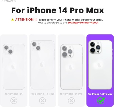 ETUI IPHONE 14 PRO MAX PRZEZROCZYSTE FIOLETOWA RAMKA 2x SZKŁO HARTOWANE