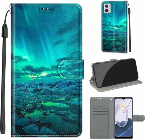 ETUI MOTOROLA MOTO E22 / E22i WIDOK NAUTA NIEBO NIEBIESKIE ZAMYKANE SOLIDNE