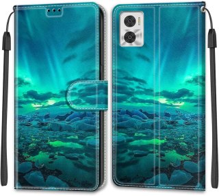 ETUI MOTOROLA MOTO E22 / E22i WIDOK NAUTA NIEBO NIEBIESKIE ZAMYKANE SOLIDNE