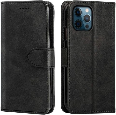 ETUI REDMI 9A CZARNE ZAMYKANE Z KLAPKĄ IMITACJA SKÓRY WYTRZYMAŁE SOLIDNE