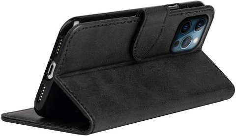 ETUI REDMI 9A CZARNE ZAMYKANE Z KLAPKĄ IMITACJA SKÓRY WYTRZYMAŁE SOLIDNE