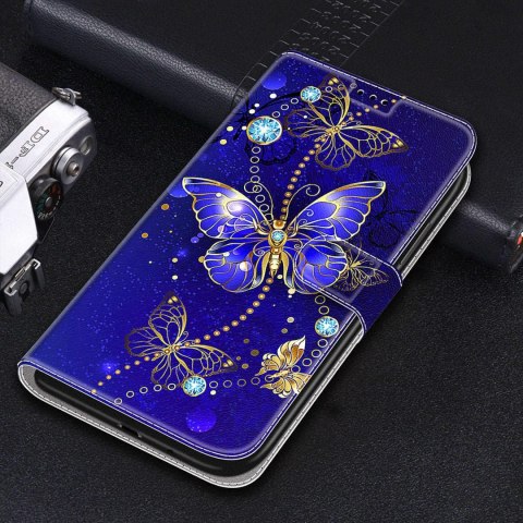 ETUI SAMSUNG GALAXY A04 NIEBIESKIE MOTYL DIAMENTY ZAMYKANE Z KLAPKĄ SOLIDNE ETUI SAMSUNG GALAXY A04 NIEBIESKIE MOTYL DIAMENTY ZAMYKANE Z KLAPKĄ SOLIDNE