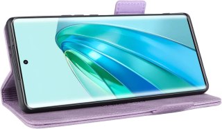 ETUI SAMSUNG GALAXY A12 5G FIOLETOWE ZAMYKANE Z KLAPKĄ MIEJSCE NA KARTY