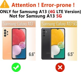 ETUI SAMSUNG GALAXY A13 4G GRANATOWE PLECKI PIERŚCIEŃ 2x SZKŁO HARTOWANE