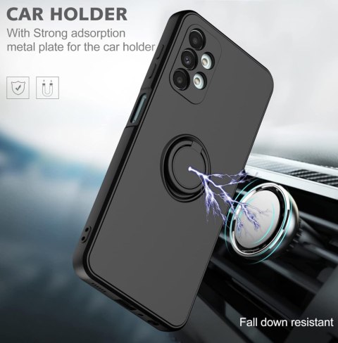 ETUI SAMSUNG GALAXY A13 4G GRANATOWE PLECKI PIERŚCIEŃ 2x SZKŁO HARTOWANE ETUI SAMSUNG GALAXY A13 4G GRANATOWE PLECKI PIERŚCIEŃ 2x SZKŁO HARTOWANE