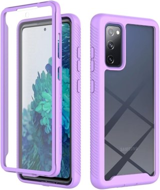 ETUI SAMSUNG GALAXY A13 5G PRZEZROCZYSTE FIOLETOWA RAMKA BUMPER OCHRONA