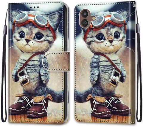 ETUI SAMSUNG GALAXY M13 5G KOTEK W BUTACH UROCZY SŁODKI ZAMYKANE Z KLAPKĄ ETUI SAMSUNG GALAXY M13 5G KOTEK W BUTACH UROCZY SŁODKI ZAMYKANE Z KLAPKĄ