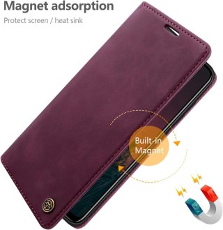 ETUI SAMSUNG GALAXY S21 FIOLETOWE ELEGANCKIE ZAMYKANE Z KLAPKĄ SOLIDNE