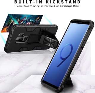 ETUI SAMSUNG GALAXY S9+ CZERWONO CZARNE PANCERNE WYTRZYMAŁE OCHRONA SOLIDNE