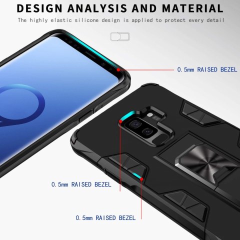 ETUI SAMSUNG GALAXY S9+ CZERWONO CZARNE PANCERNE WYTRZYMAŁE OCHRONA SOLIDNE