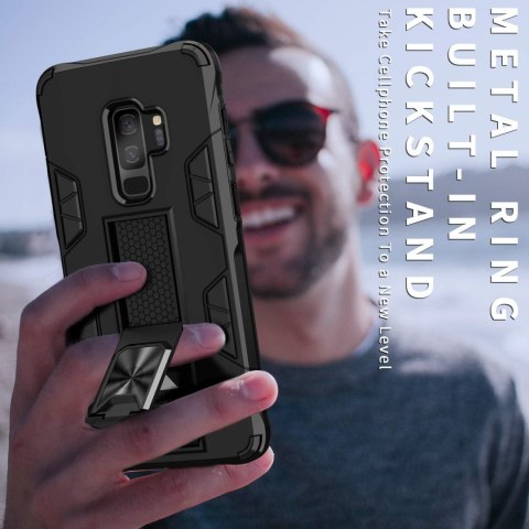 ETUI SAMSUNG GALAXY S9+ CZERWONO CZARNE PANCERNE WYTRZYMAŁE OCHRONA SOLIDNE