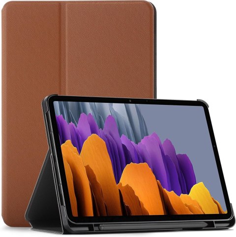 ETUI SAMSUNG GALAXY TAB S7 BRĄZOWE ZAMYKANE Z KLAPKĄ SKŁADANE WYTRZYMAŁE