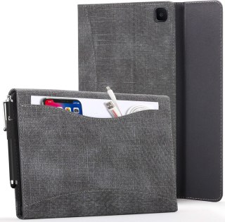 ETUI SAMSUNG GALAXY TAB S7 SZARE ZAMYKANE Z KLAPKĄ KIESZONKA SOLIDNE +RYSIK
