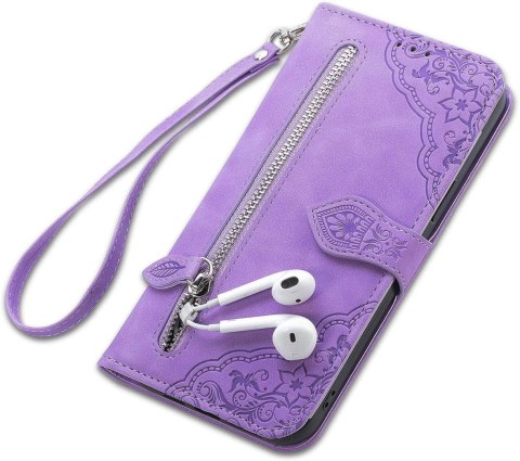 ETUI SONY XPERIA 5 VI FIOLETOWE ZAMYKANE Z KLAPKĄ PORTFEL MIEJSCE NA KARTY