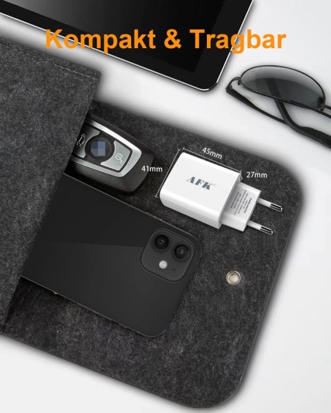 ŁADOWARKA SIECIOWA UNIWERSALNA SZYBKA 2 PORTY USB-C USB-A PD 3.0 BIAŁA 20W ŁADOWARKA SIECIOWA UNIWERSALNA SZYBKA 2 PORTY USB-C USB-A PD 3.0 BIAŁA 20W