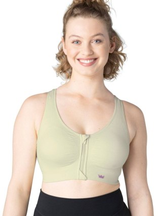 STANIK SPORTOWY TOP SHEFIT ZIELONY ZAPINANY Z PRZODU 4XL