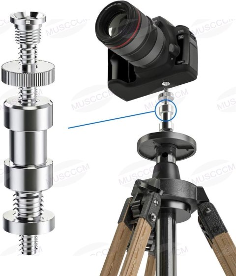 ZESTAW ŚRUB DO APARATU STATYWU MONOPODU PASKA OŚWIETLENIA KONWERTER ADAPTER