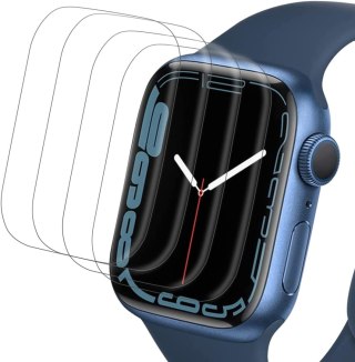 4X FOLIA OCHRONNA APPLE WATCH SERII 7 45MM WYSOKA OCHRONA ŁATWY MONTAŻ