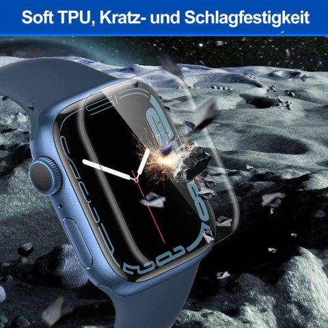 4X FOLIA OCHRONNA APPLE WATCH SERII 7 45MM WYSOKA OCHRONA ŁATWY MONTAŻ 4X FOLIA OCHRONNA APPLE WATCH SERII 7 45MM WYSOKA OCHRONA ŁATWY MONTAŻ
