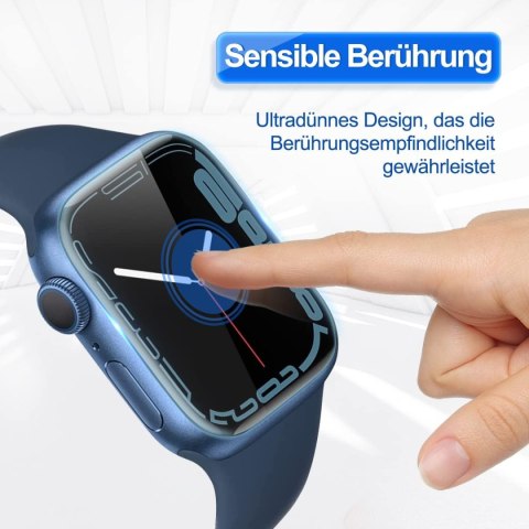 4X FOLIA OCHRONNA APPLE WATCH SERII 7 45MM WYSOKA OCHRONA ŁATWY MONTAŻ 4X FOLIA OCHRONNA APPLE WATCH SERII 7 45MM WYSOKA OCHRONA ŁATWY MONTAŻ