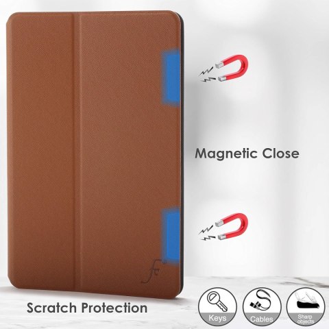 ETUI APPLE IPAD AIR 4 GEN. 2020 10.9" BRĄZOWE ZAMYKANE Z KLAPKĄ OCHRONNE