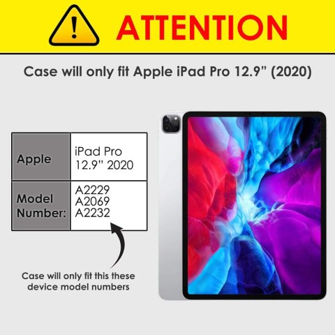 ETUI APPLE IPAD PRO 12.9" 2020 NIEBIESKIE ZAMYKANE KLAPKA Z KIESZONKĄ RYSIK