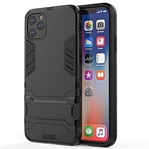 ETUI APPLE IPHONE 11 PRO MAX CZARNE PANCERNE WYTRZYMAŁE SOLIDNE Z PODSTAWKĄ
